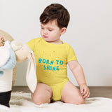 Born to Shine Baby One-Piece - Yellow - Bodysuits