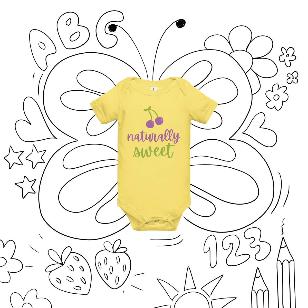 Naturally Sweet Baby Onesie – Cherish Every Moment - -