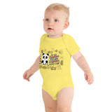 Adorable Panda Baby Onesie - Perfect Gift for Kids - Yellow - Baby Short One Sleeve Piece