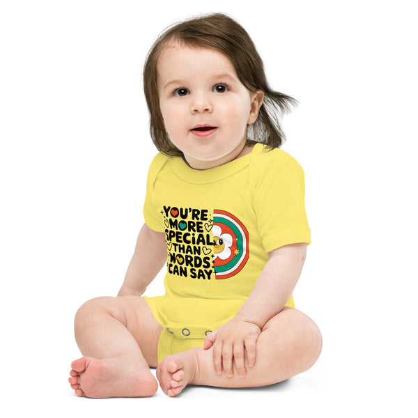 You're More Special Than Words Can Say Baby Bodysuit - - Baby Short One Sleeve Piece