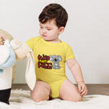 Wild & Free Koala - A Playful Baby Onesie - Yellow - Baby Short One Sleeve Piece