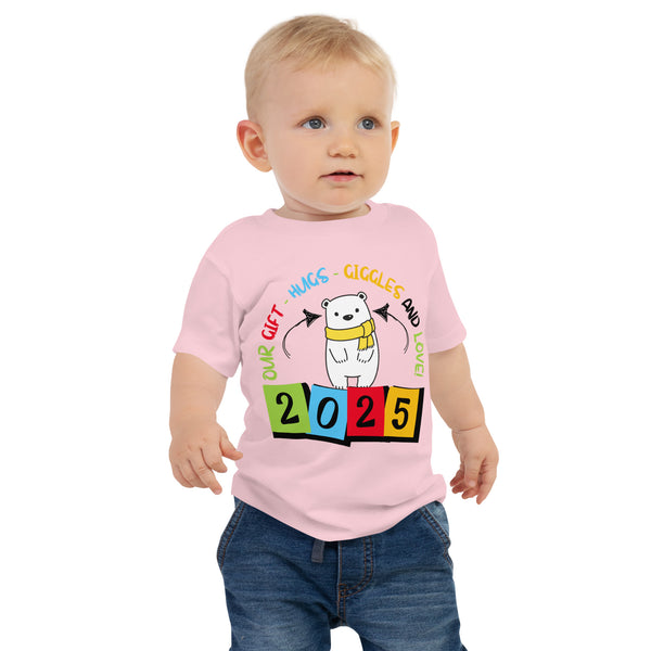 Gift the Cuddles – 2025 Polar Bear Kids’ Tee - - Baby Jersey Short Sleeve Tee