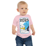 Polar Bear Wishes for 2025 - Kids New Year Tee - - Baby Jersey Short Sleeve Tee