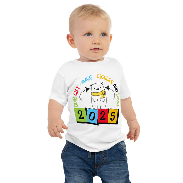 Gift the Cuddles – 2025 Polar Bear Kids’ Tee - - Baby Jersey Short Sleeve Tee