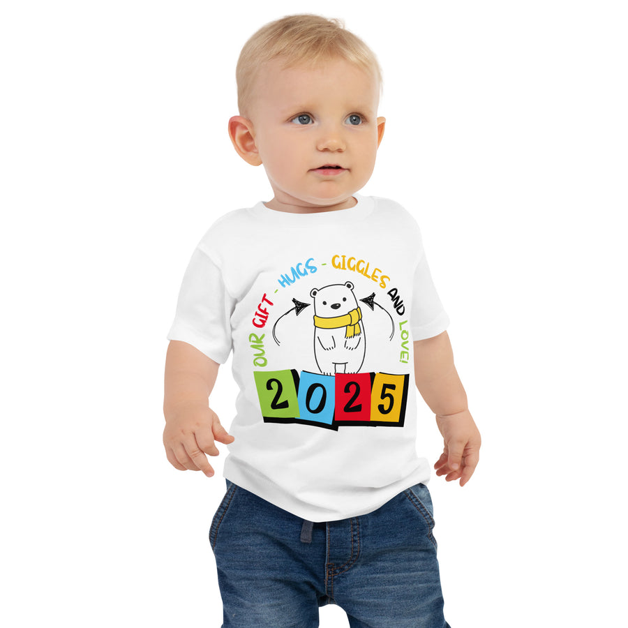 Gift the Cuddles – 2025 Polar Bear Kids’ Tee - - Baby Jersey Short Sleeve Tee