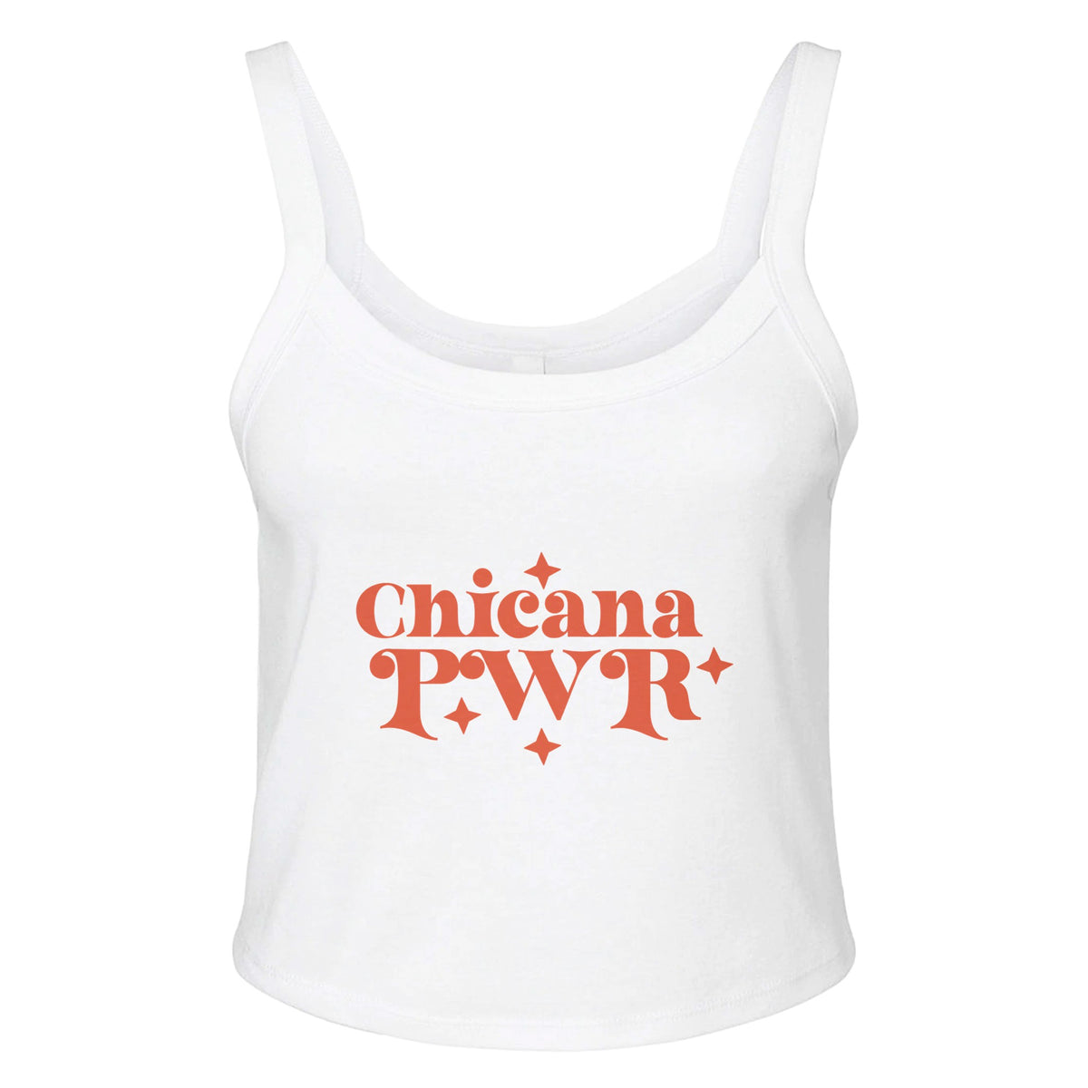 Empowerment in Chicana Style - Unveil Your PWR - solid wht blend - Tank Tops