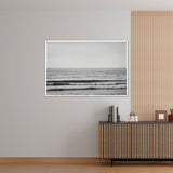 Monochrome Ocean Tranquility - - Framed Posters