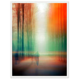 Twilight Walk Through Dreamscape - 45x60 cm 18x24″ White frame - Wooden Framed Posters