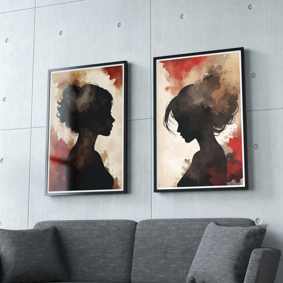 Gift Her Grace – Silhouette Framed Poster Set - 12x18 - Framed Posters