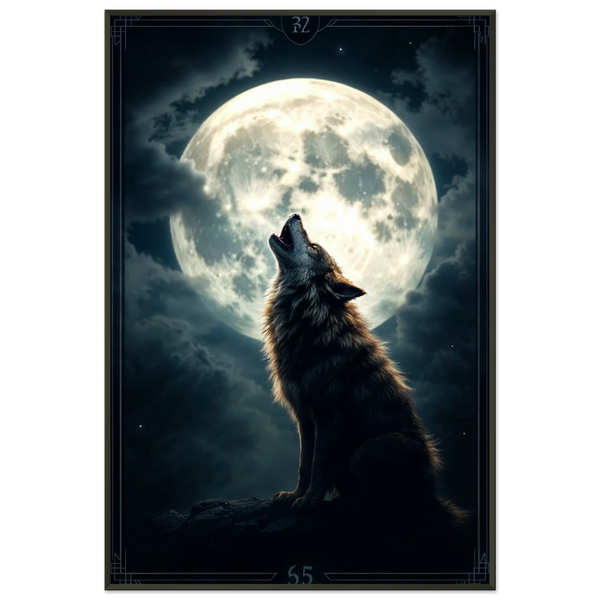 Wolf’s Call - Premium Memory Art Poster - - Metal Framed Posters