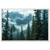 Peaceful Pines Framed Poster – A Scenic Gift Idea - - Wooden Framed Posters