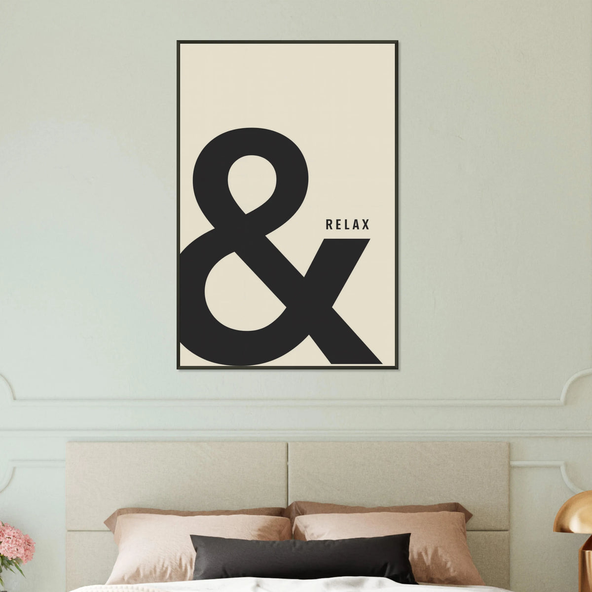 Relax & Breathe – Modern Wall Art Gift - - Metal Framed Posters