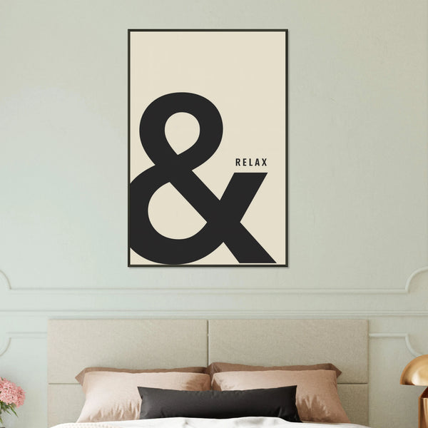 Relax & Breathe – Modern Wall Art Gift - - Metal Framed Posters