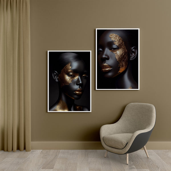 The Essence of Black and Gold - 20x30 - Framed Posters