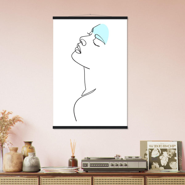 Modern Simplicity - Line Art Poster with Premium Finish - 60x90 cm 24x36″ Black wall hanger - Posters With Hanger