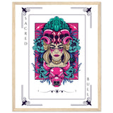 Artistry Unleashed - Warrior, Sacred Bull, and Tiger Spirit - 40x50 cm 16x20″ Wood frame Sacred Bull - Wooden Framed Posters