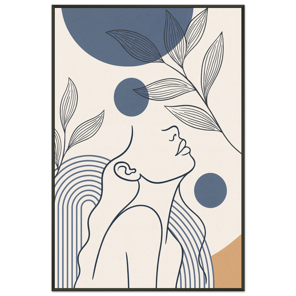 Tranquil Muse – Minimalist Metal Framed Poster Gift - Default Title - Metal Framed Posters