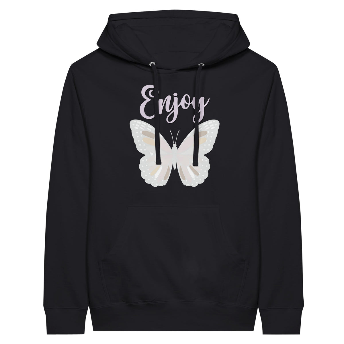 Butterfly Bliss Premium Unisex Hoodie - Black - Hoodies