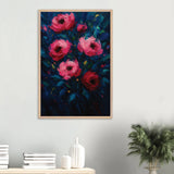 Romantic Floral Wooden Framed Poster – Gift of Memory - Wood frame - Wooden Framed Posters