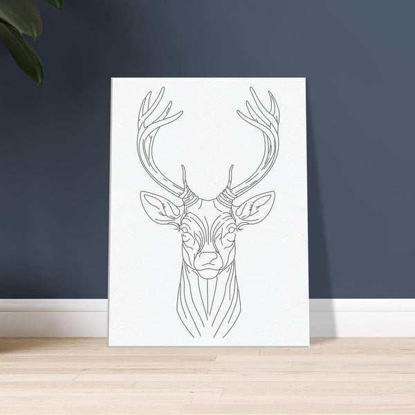 Graceful Stag - Minimalist Canvas Art - 45x60 cm 18x24″ - Canvas Prints