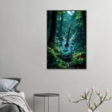 Forest Serenade - Magical Guitar Framed Poster - 60x90 cm 24x36″ - Metal Framed Posters
