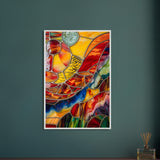 Palette of Emotions - Colorful Elegance in Portrait - - Framed Posters