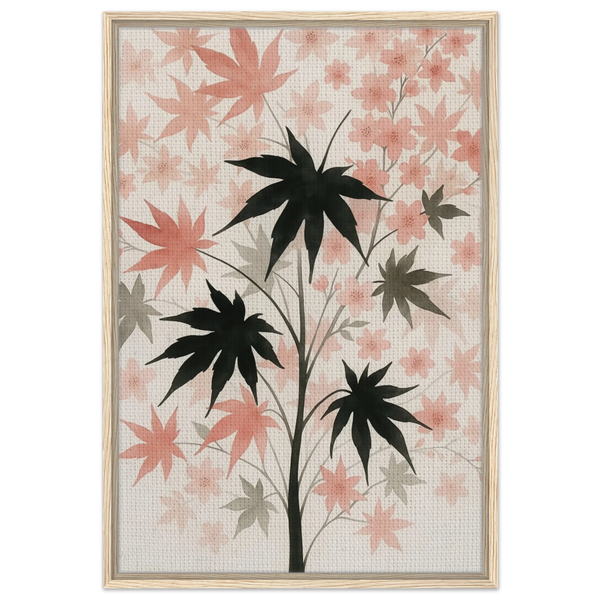 Blush Bloom Harmony – Framed Canvas Botanical Gift - - Canvas