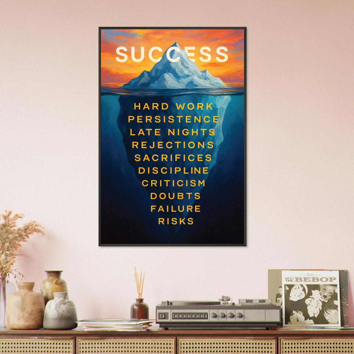 Success Iceberg Metal Framed Poster – Gift of Inspiration - - Metal Framed Posters
