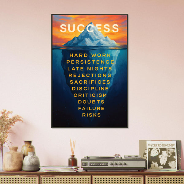 Success Iceberg Metal Framed Poster – Gift of Inspiration - - Metal Framed Posters