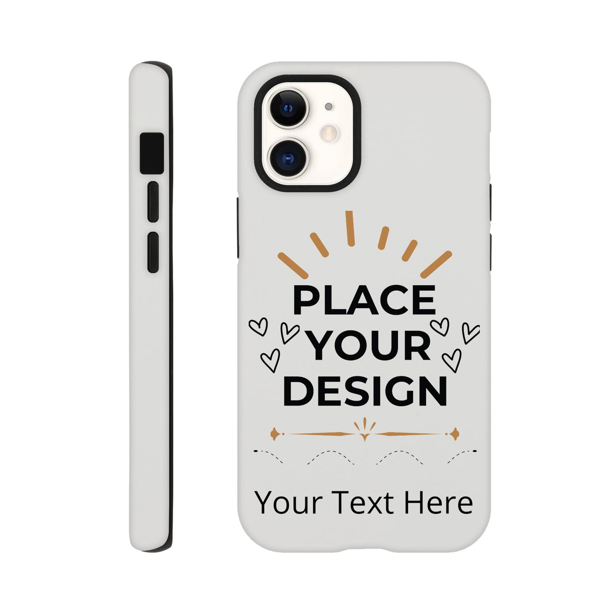 Ultimate Protection - The Perfect Customizable iPhone Tough Case - iPhone 12 Mini - Print Material