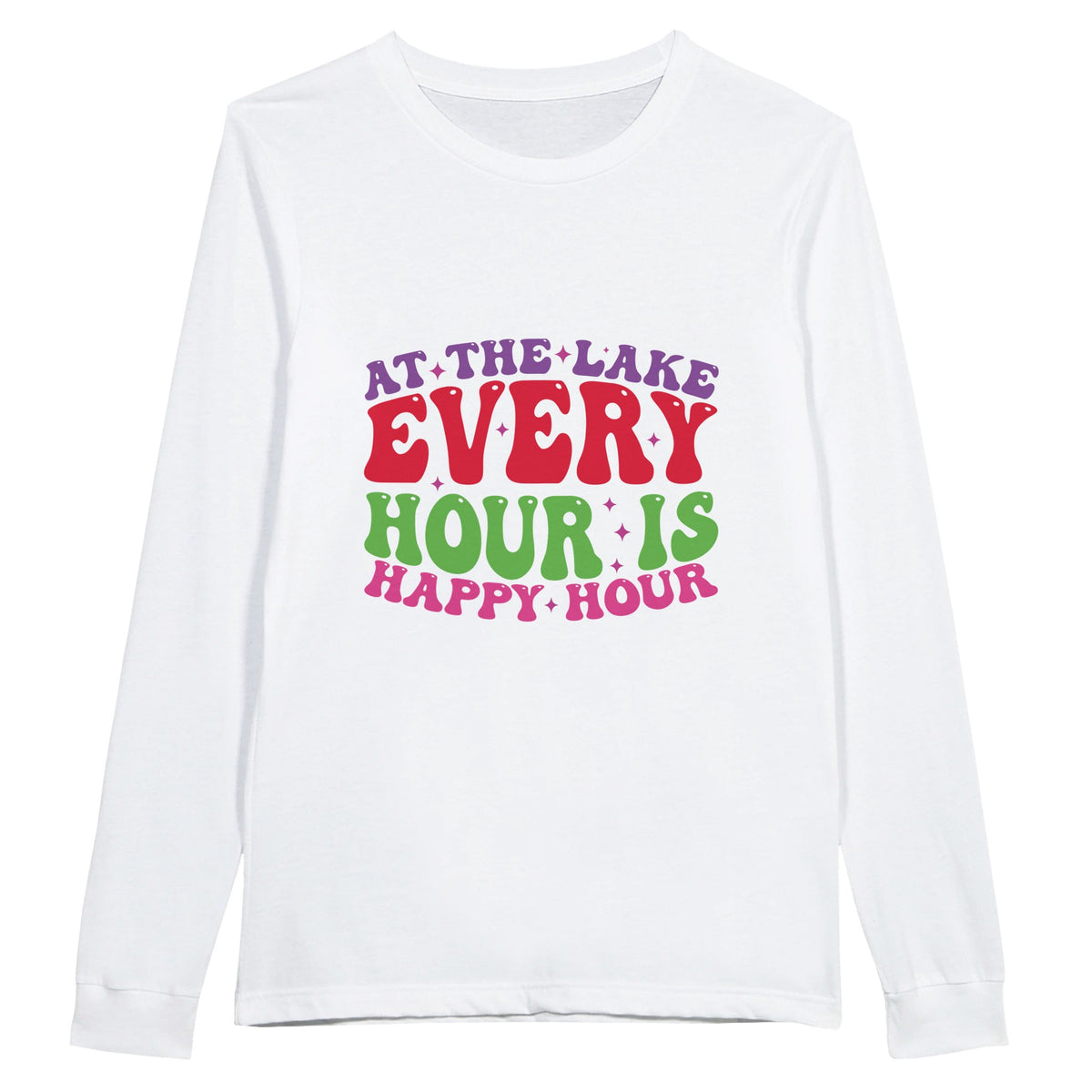 Lake Bliss - Happy Every Hour Tee - White - Sweatshirt