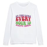 Lake Bliss - Happy Every Hour Tee - White - Sweatshirt