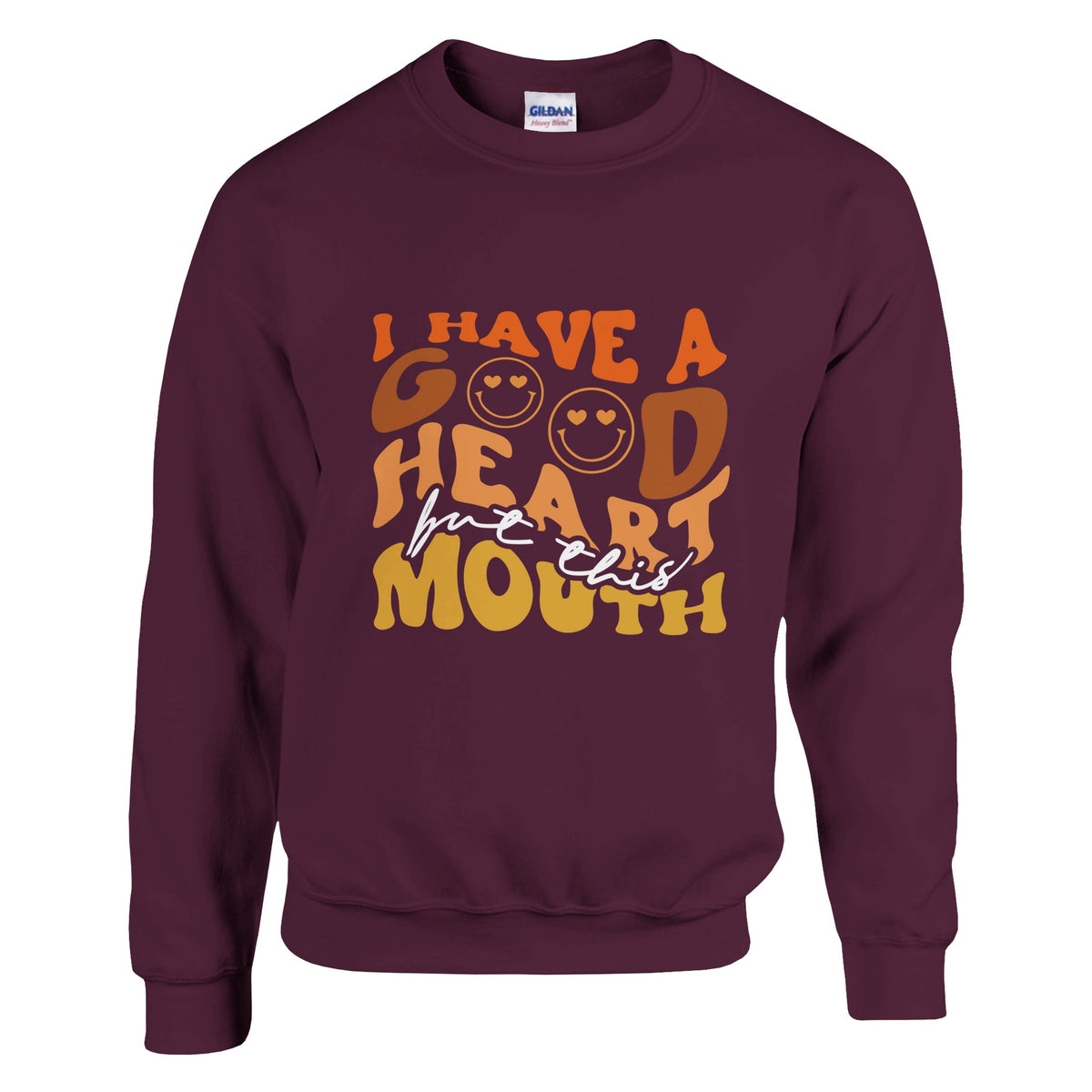 Heartfelt Words - Mouthful Silence - Maroon - Sweatshirt