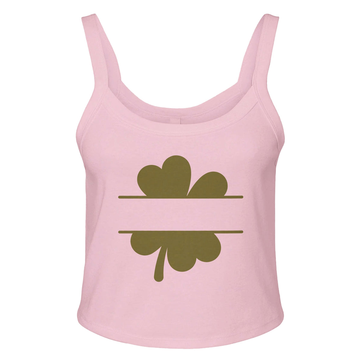 Cut Leaf - Embrace Natural Beauty - solid pink blend - Tank Tops