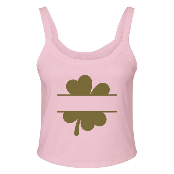 Cut Leaf - Embrace Natural Beauty - solid pink blend - Tank Tops