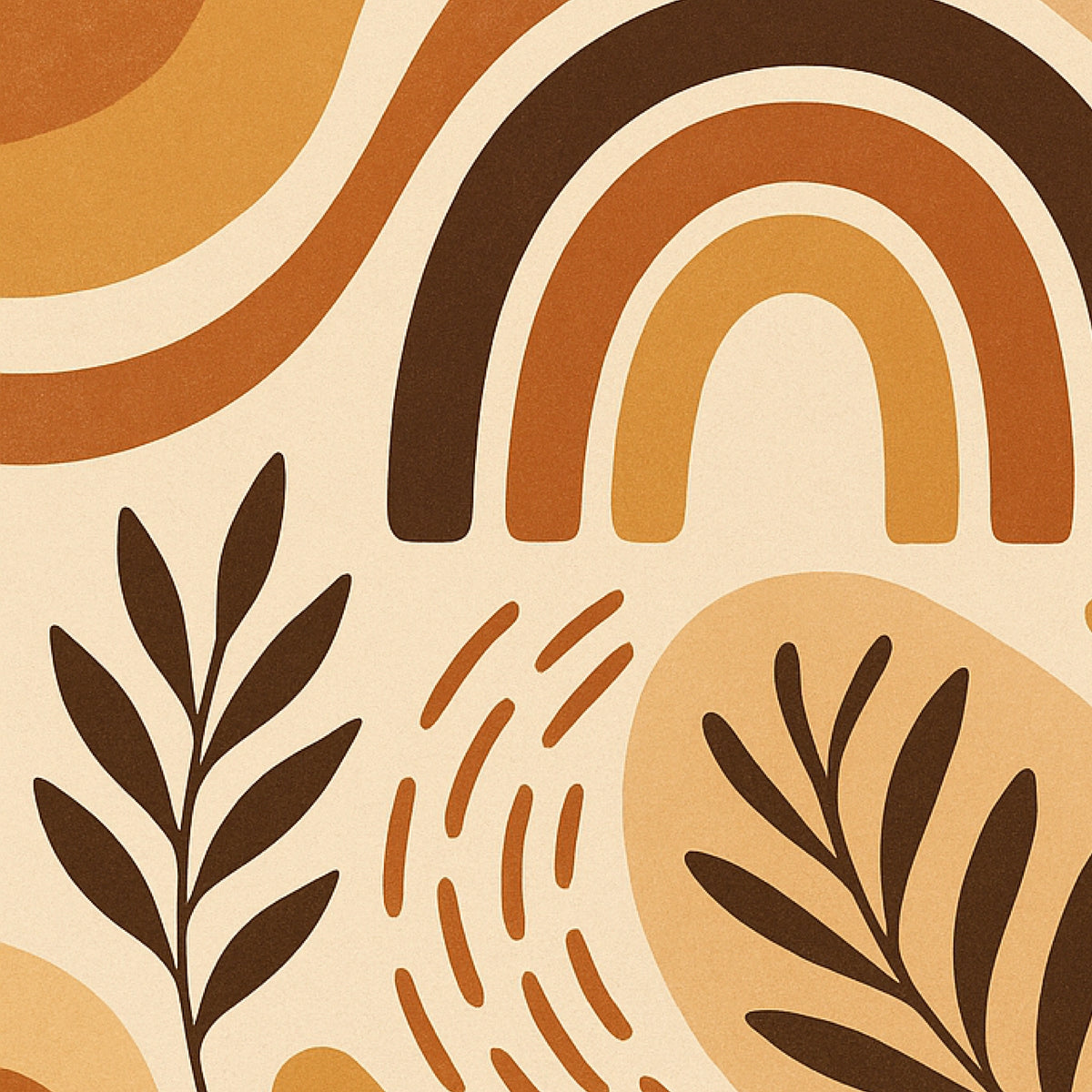 Boho Sun & Rainbow – Framed Wall Art Set - - Framed Posters