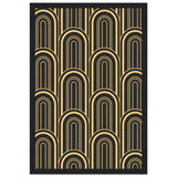 Timeless Elegance - Black and Gold Art Deco Masterpiece - 30x45 cm 12x18″ Black frame - Framed Posters