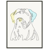 Canine Contour - Minimalist Dog Art - 45x60 cm 18x24″ - Metal Framed Posters