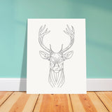 Majestic Stag - Fine Line Elegance - - Posters