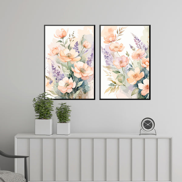 Peach Petals - Nature’s Delicate Beauty - 24x36 - Framed Posters