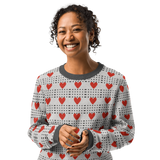 Love in Every Stitch - Heart Pattern Sweater - - Sweaters