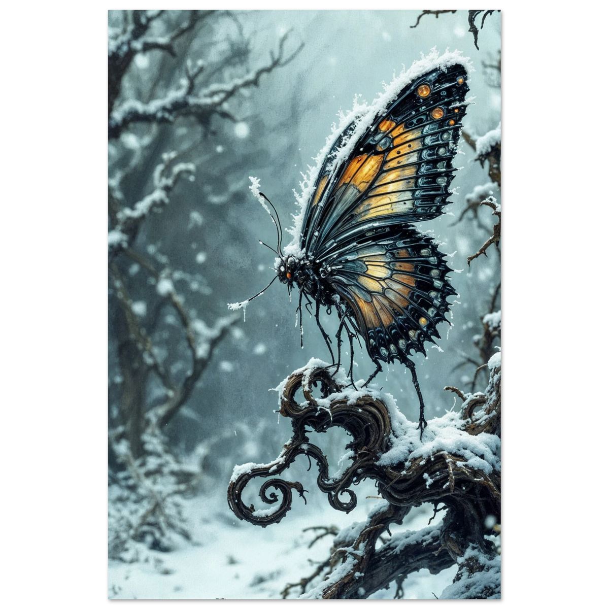 Winter Wings – Butterfly Fine Art Gift - Default Title - Posters