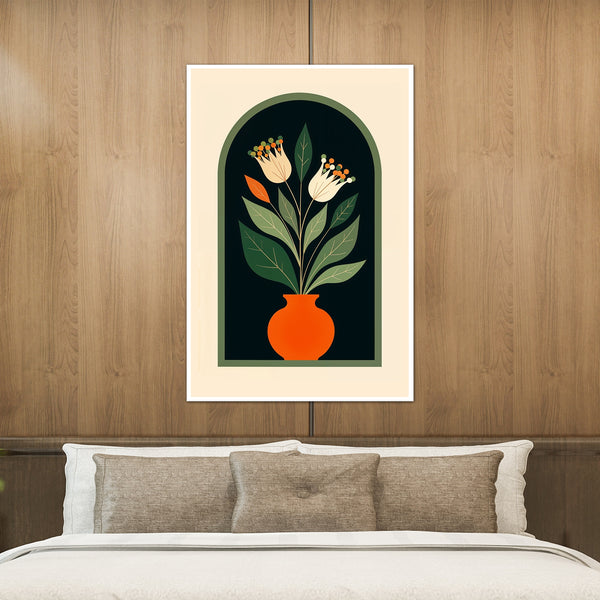 Geometric Floral - Artful Simplicity - - Framed Posters