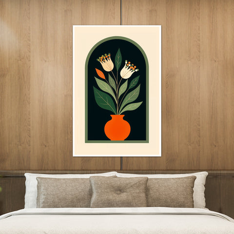 Image of Geometric Floral - Artful Simplicity