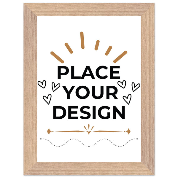 Ready-to-Hang Luxury - Premium Customizable Wooden Framed Poster - 13x18 cm 5x7″ Wood frame - Wooden Framed Posters