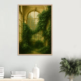 Ivy-Covered Window Wooden Framed Poster for Gifting - Wood frame - Wooden Framed Posters
