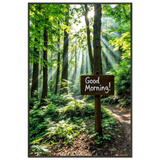 Good Morning Trail - A Framed Memory of Nature's Welcome - - Metal Framed Posters