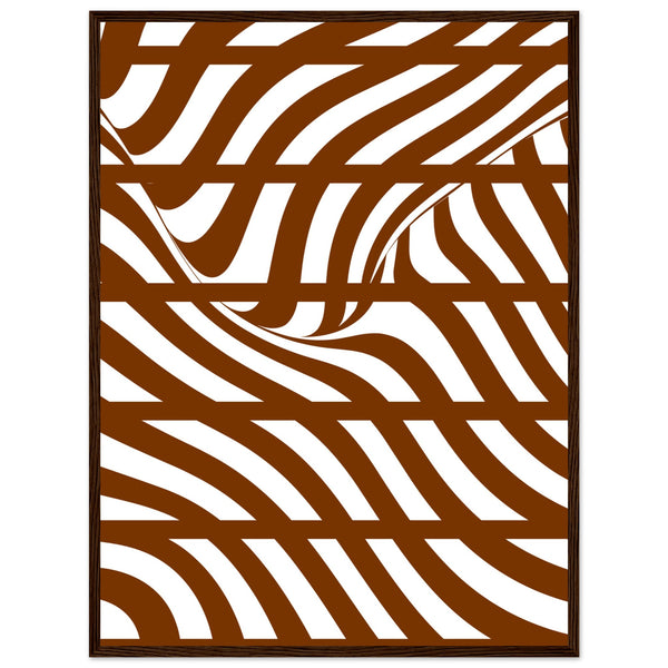 Flowing Lines - Contemporary Wall Art - 60x80 cm 24x32″ Dark wood frame - Wooden Framed Posters