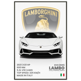 Supercar Metal Framed Poster – Porsche, Jesko & Lambo Set - Lamborgini - Metal Framed Posters