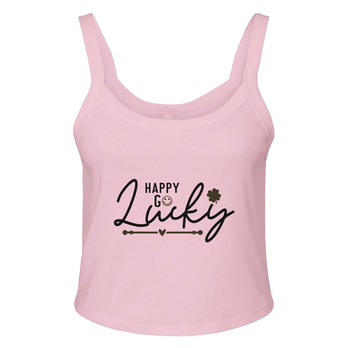 Happy-Go-Lucky - Radiate Positivity - solid pink blend - Tank Tops